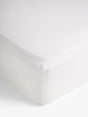 John Lewis Luxury Linen & Mulberry Silk White Deep Fitted Sheet - Super King - Kazoop 