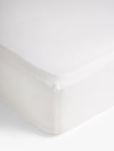 John Lewis Ultimate Collection Linen & Silk White Deep Fitted Sheet - King