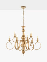 John Lewis Carlita XL Adjustable Traditional Candle Ceiling Light - Gold