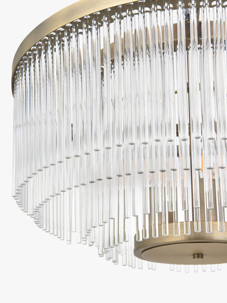 John Lewis Lexton Dimmable XL Pendant Ceiling Light Matte Antique Brass