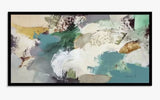 Natasha Barnes Evergreen Abstract Framed Print 63.5 x 123.5cm - Green/Multi
