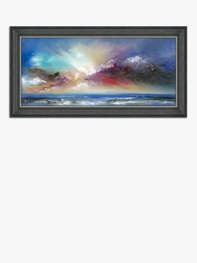 John Lewis Anna Schofield 'Blue Delight' Framed Print 58 x 113cm Blue/Multi