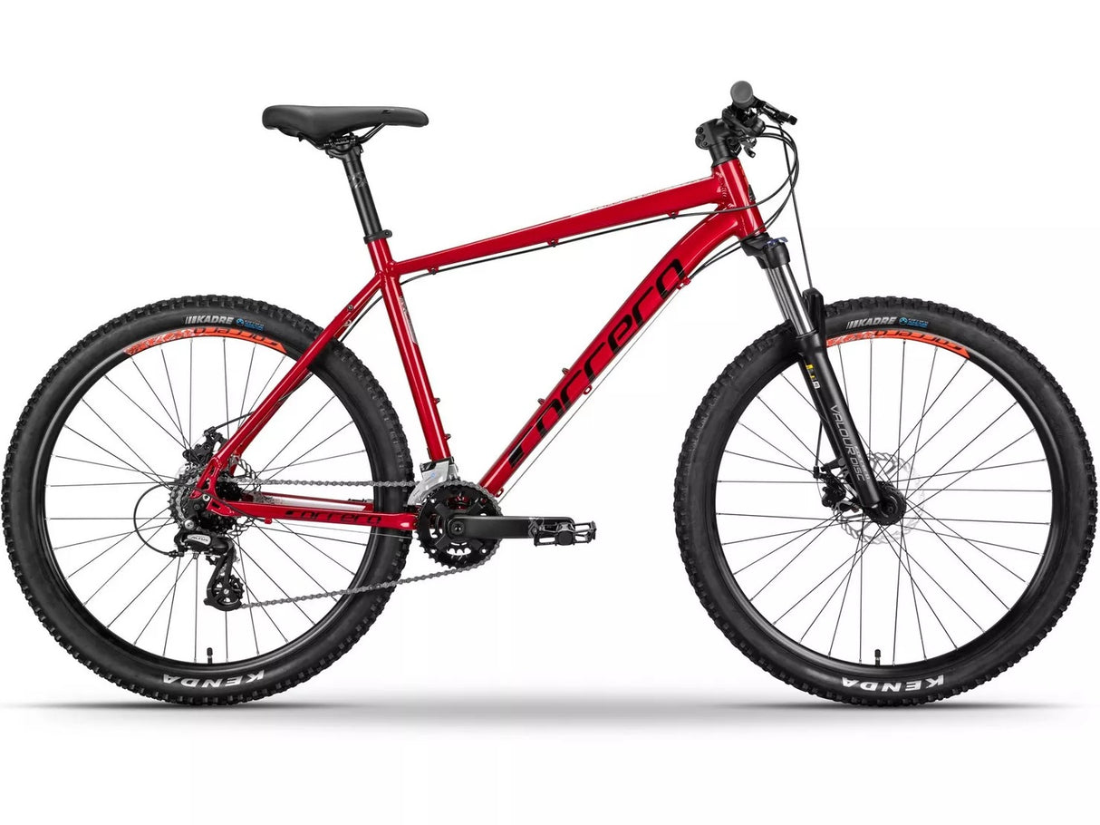 Carrera Valour Disc Mens 16-Speed Mountain Bike - Red - 14'' X-Small Frame