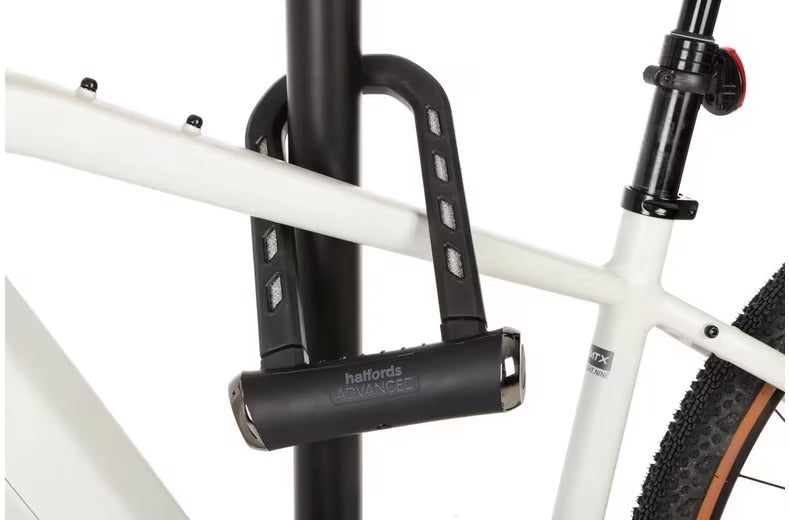 Halfords 15mm Anti-Angle Grinder Advanced Rock Solid Cycle D-Lock - Black