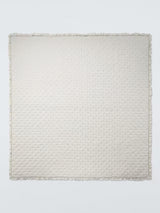 John Lewis Chambray Stripe Quilted Frilled Bedspread 250 x 260cm - Natural