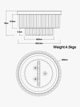 John Lewis Gatsby Tiered Glass Semi Flush Ceiling Light H19 x W35cm Pewter