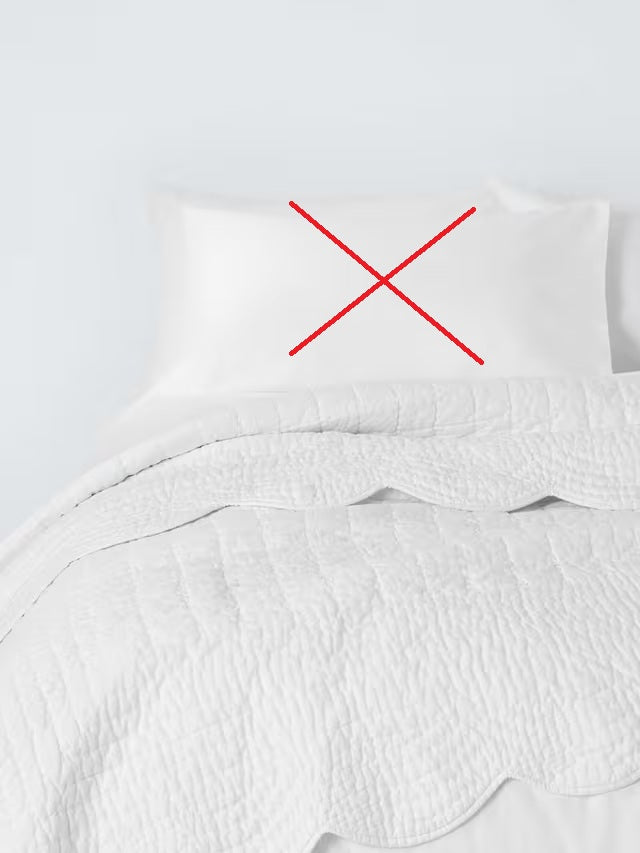 John Lewis Scallop Breathable Cotton Quilted Bedspread 220 x 220cm - White