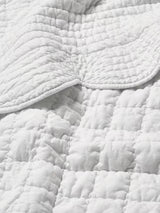 John Lewis Scallop Breathable Cotton Quilted Bedspread 220 x 220cm - White
