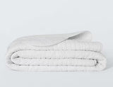 John Lewis Scallop Breathable Cotton Quilted Bedspread 220 x 220cm - White