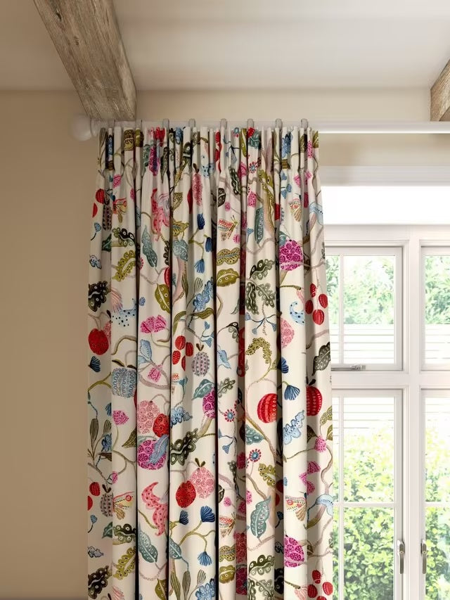 John Lewis Fruit Tree Print Pencil Pleat Blackout Curtains 167x228cm - Multi