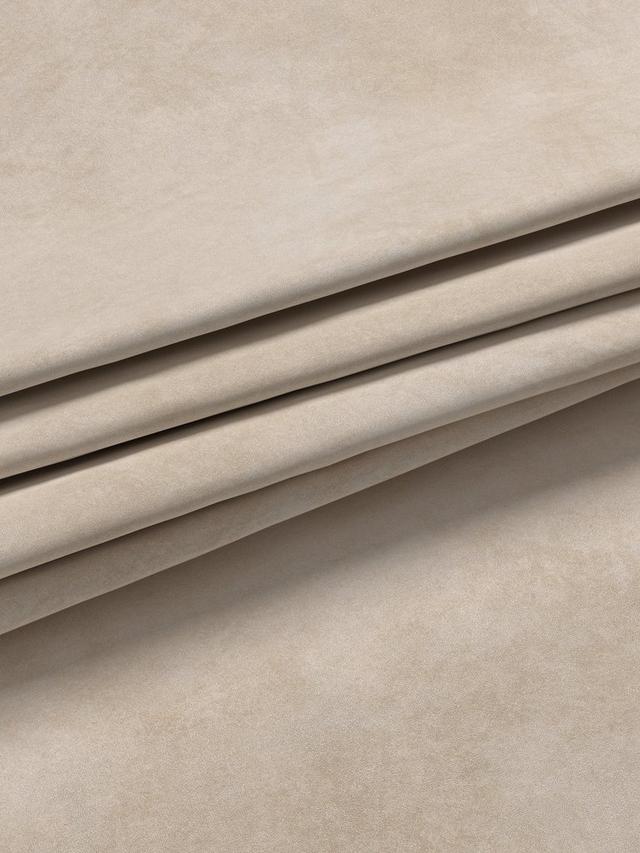 John Lewis Velvet Pair Lined Pencil Pleat Curtains - W228 x D274cm - Putty