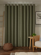 John Lewis Textured Boucle Lined Eyelet Curtains W167 x D228cm Pale Avocado