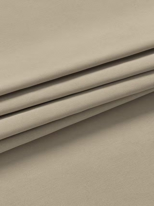 John Lewis Pure Cotton Pair Lined Pencil Pleat Curtains 228 x 228cm - Putty