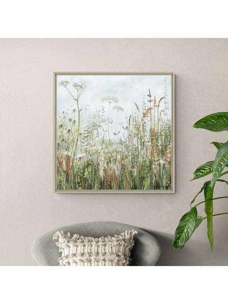 Catherine Stephenson Whispering Meadow Framed Canvas Print 105x54cm - Green