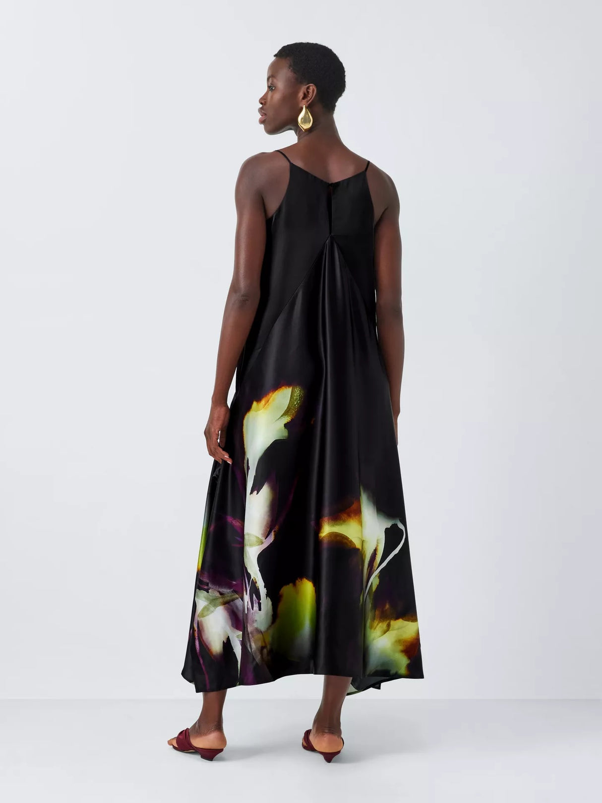John Lewis Editions Sleeveless Silk Maxi Dress - Violetta Bloom - UK 8