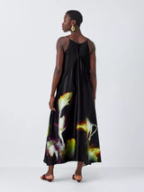 John Lewis Editions Sleeveless Silk Maxi Dress - Violetta Bloom - UK 8