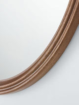John Lewis Farmhouse Decorative Oval Wood Wall Mirror 75 x 55cm - Walnut