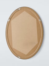 John Lewis Farmhouse Decorative Oval Wood Wall Mirror 75 x 55cm - Walnut