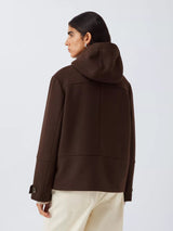 John Lewis Women's Short Wool Blend Winter Duffle Coat - Brown - UK 12