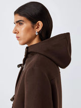 John Lewis Women's Short Wool Blend Winter Duffle Coat - Brown - UK 12