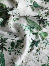 By Hope Eden Floral Linen Tablecloth 250 x 143cm Multicoloured - Green/White