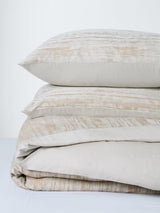 John Lewis Avisa Pure Cotton Jacquard Duvet Cover - Champagne - Super King