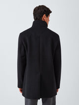 John Lewis Mens Wool Blend Car Coat With Removable Quilt Size Small Charcoal
