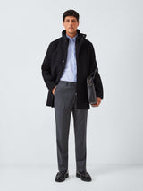 John Lewis Mens Wool Blend Car Coat With Removable Quilt Size Small Charcoal
