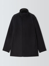 John Lewis Mens Wool Blend Car Coat With Removable Quilt Size Small Charcoal