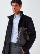 John Lewis Mens Wool Blend Car Coat With Removable Quilt Size Small Charcoal