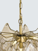 John Lewis Deco Shell Glass Matt Antique Pendant Ceiling Light - Champagne
