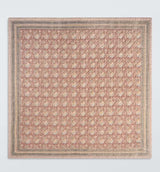 John Lewis Lotus Cotton Quilted Bedspread 220x220cm - Ochre Yellow/Soft Pink