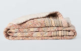 John Lewis Lotus Cotton Quilted Bedspread 220x220cm - Ochre Yellow/Soft Pink