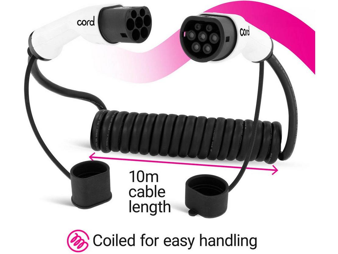 Cord Coiled Charging Cable 10 metre 380V 32A 22KW - Kazoop 