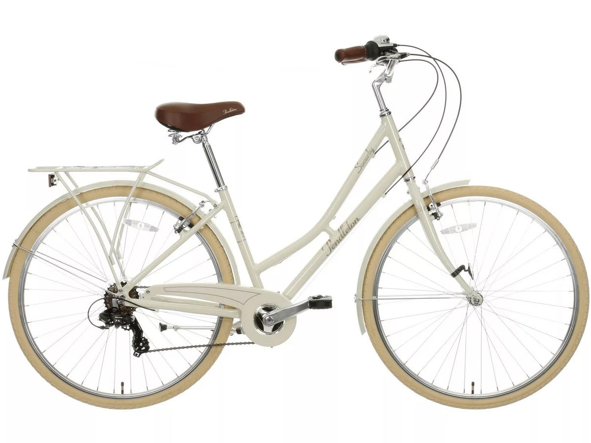 Pendleton Somerby 7-Speed 700c Women's Hybrid Bike - Bone - Small Light Grey