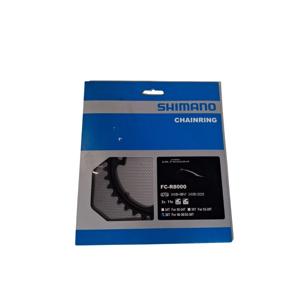 Shimano Ultegra R8000 Chainring 36 Teeth Bcd 110mm 46/52/36T Chainset Black