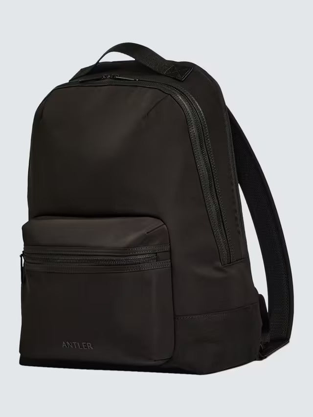 Antler Unisex Icon Water-Resistant Backpack with Laptop Compartment - Black