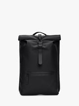 Rains Rolltop 16in Laptop Sleeve Waterproof 19L Rucksack Backpack - Black