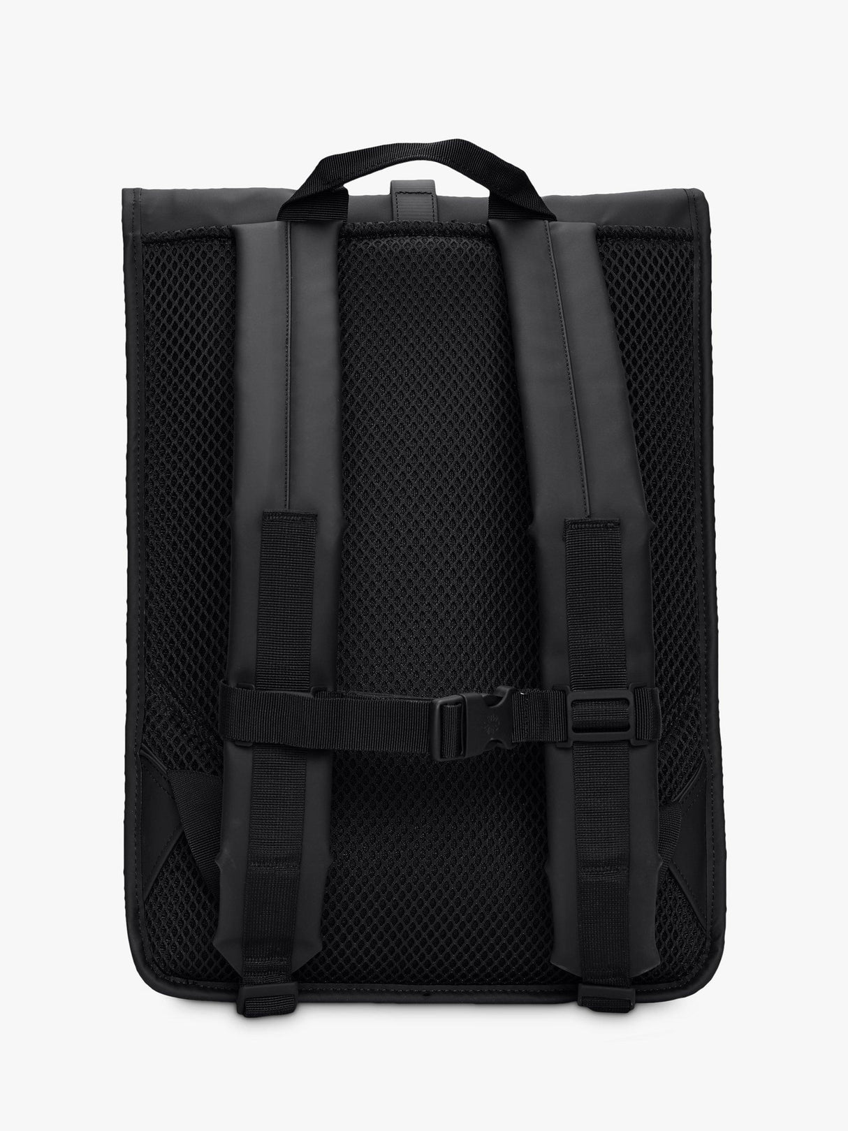 Rains Rolltop 16in Laptop Sleeve Waterproof 19L Rucksack Backpack - Black