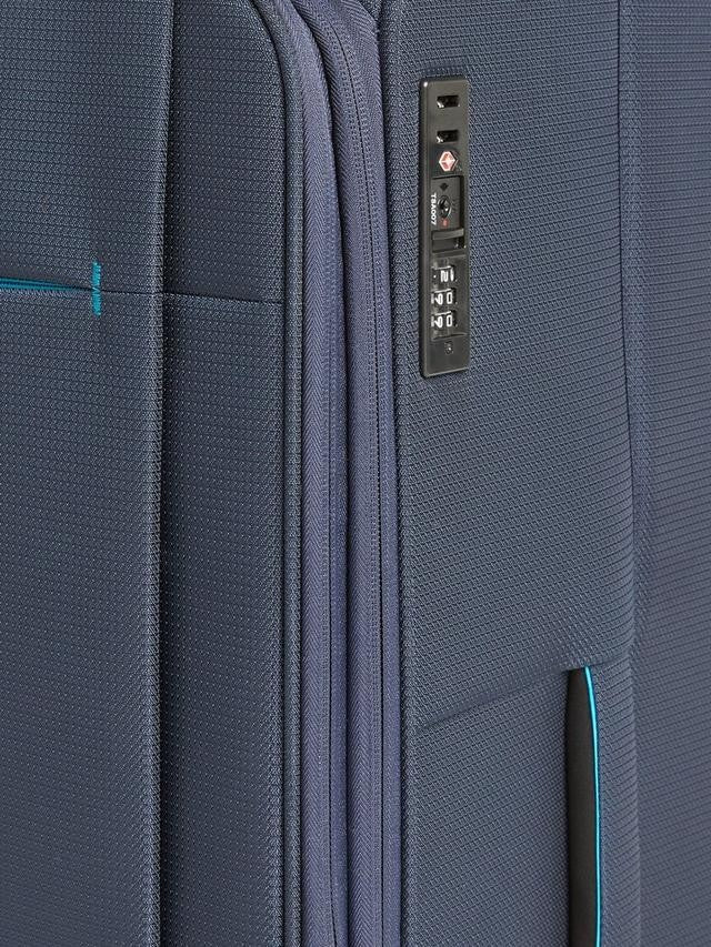 John Lewis Vienna 4-Wheel 76cm Lightweight Large Luggage Suitcase - Navy