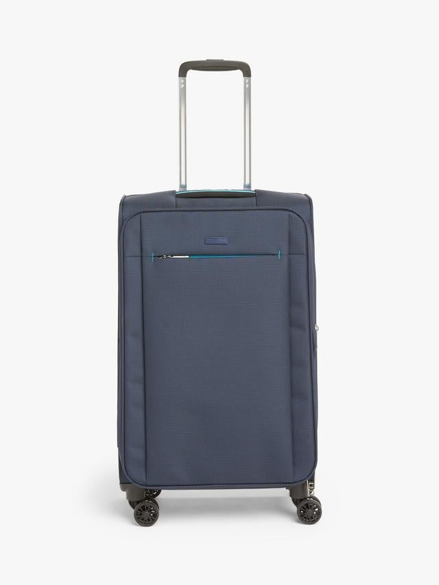 John Lewis Vienna 4-Wheel Spinner 66cm Lightweight Medium Suitcase - Navy