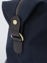 John Lewis Unisex Cotton Canvas Overnighter Duffle Travel Gym Bag - Navy