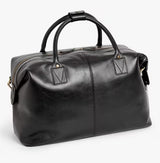 John Lewis Made in Italy Leather Holdall Sports Everyday Travel Bag - Black