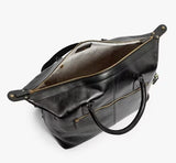 John Lewis Made in Italy Leather Holdall Sports Everyday Travel Bag - Black