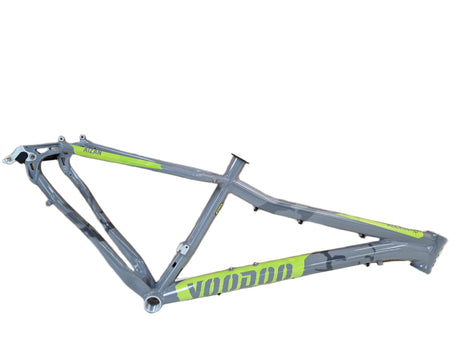 Voodoo Aizan 2018 Alloy Mountain Bike Frame Only - Grey/Green - 16" Small