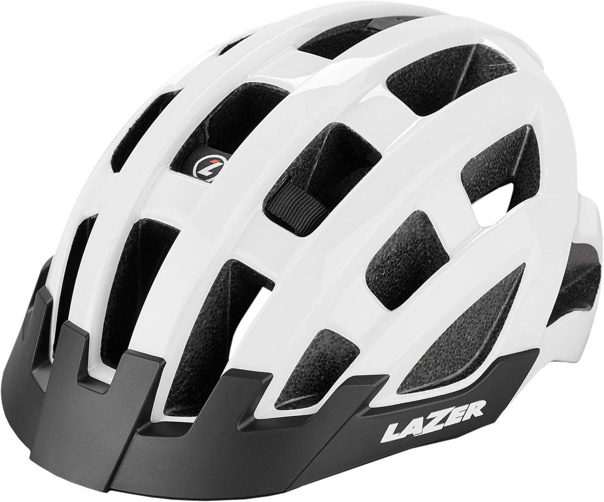 Lazer Compact Cycling Bike Helmet with Vents 54-61cm Uni-Size Adult - White