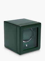 Wolf Cub Vegan Leather Single Automatic Watch Display Winder Box - Green