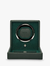Wolf Cub Vegan Leather Single Automatic Watch Display Winder Box - Green