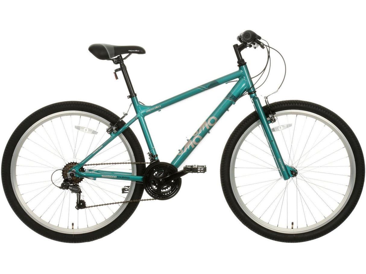 Apollo Cosmo Womens 18-Speed V-Brakes Hybrid Bike - Medium - Metallic Aqua