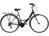 Apollo Elyse Womens 21 Speed V-Brakes Hybrid Bike - Navy Blue - 16" Small
